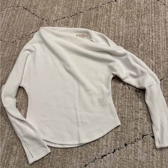 We The Free Tops - We the free white waffle off shoulder shirt